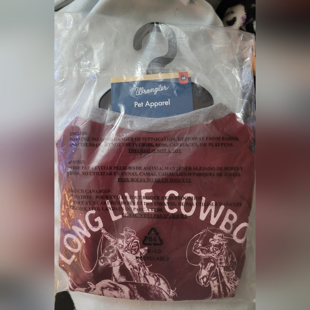 Wrangler Dog Apparel - Red W/ Pink